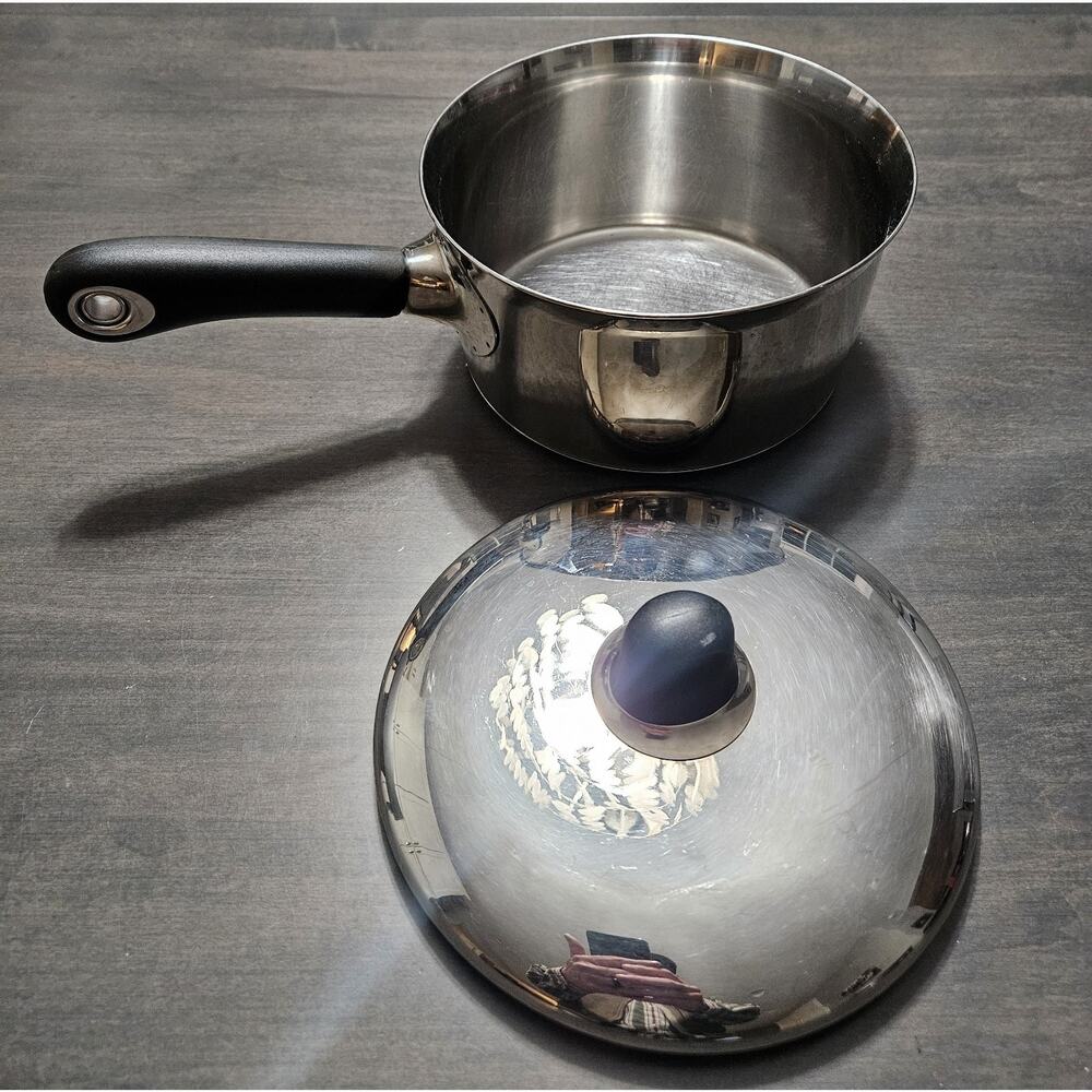 Revere Ware Si-09b 2 Qt Stainless Steel Sauce Pan & Lid